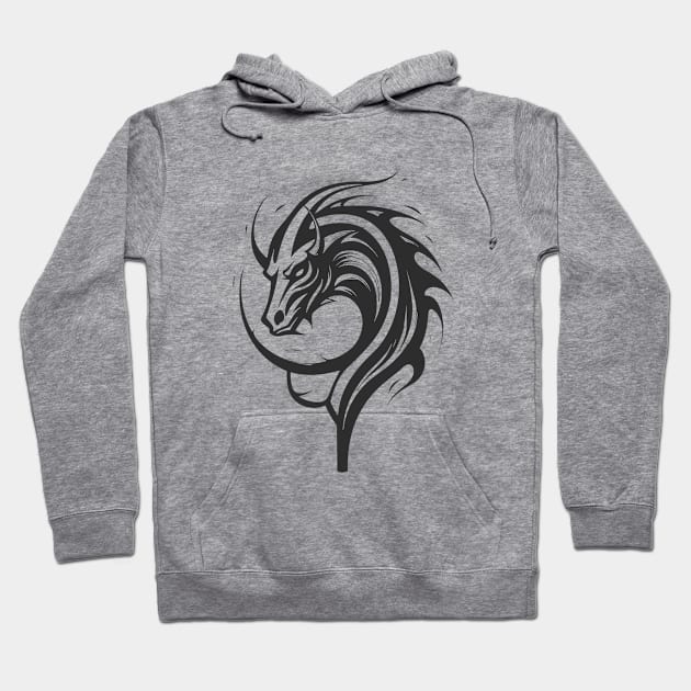 Dragon Beast Creature Fantasy Legend Vector Graphic Hoodie by Cubebox